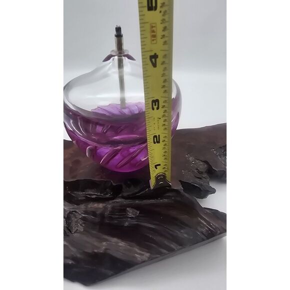 Maytum Studio Signed Pink Iridescent Bullicante Oil Bottle Art Glass - Picture 10 of 16